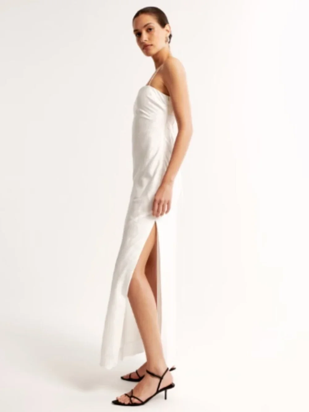 The A&F Julia Slip Satin Jacquard Maxi Dress (Medium Petite)